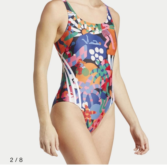 NWT Farm Rio Adidas One-Piece Swimsuit size 12 - Picture 6 of 6